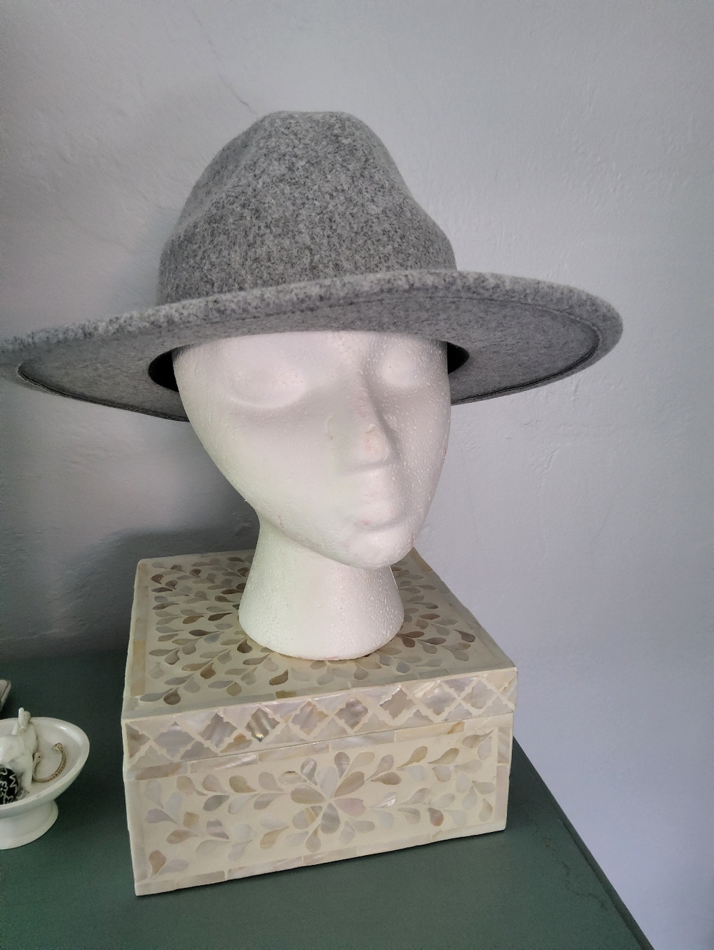 SOLE SOCIETY Gray Wool Fedora